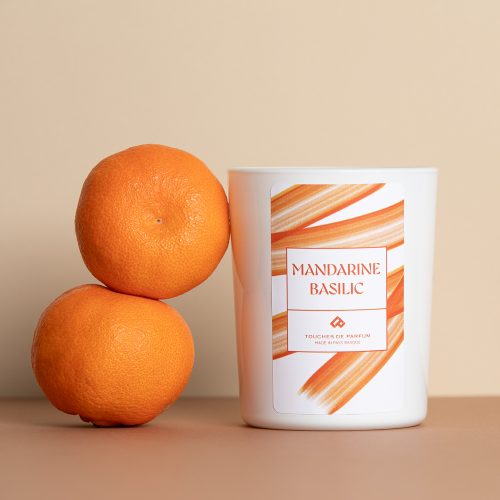 Bougie naturelle Mandarine-Basilic - Touches de Parfum